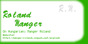 roland manger business card